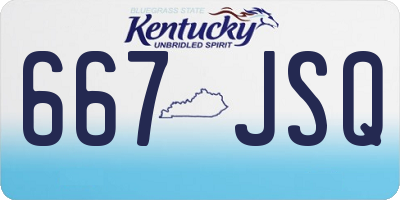 KY license plate 667JSQ