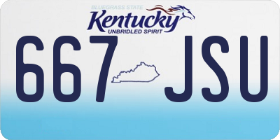 KY license plate 667JSU