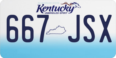KY license plate 667JSX