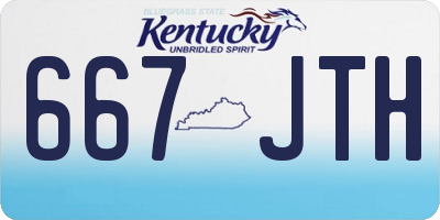 KY license plate 667JTH