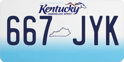 KY license plate 667JYK