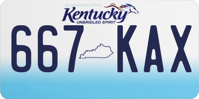 KY license plate 667KAX