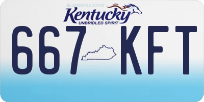 KY license plate 667KFT