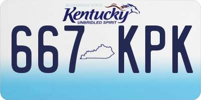 KY license plate 667KPK