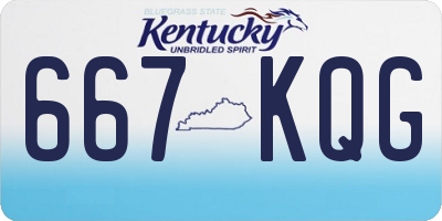 KY license plate 667KQG