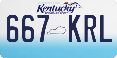 KY license plate 667KRL