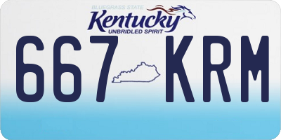 KY license plate 667KRM