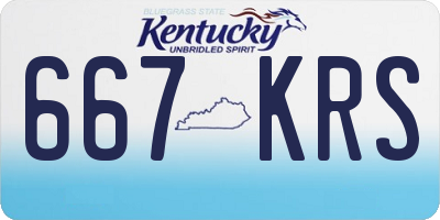 KY license plate 667KRS