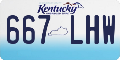 KY license plate 667LHW