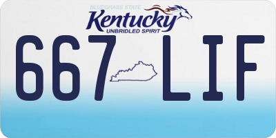 KY license plate 667LIF