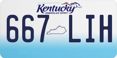 KY license plate 667LIH
