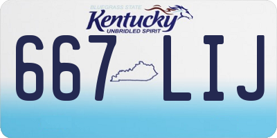 KY license plate 667LIJ
