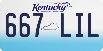 KY license plate 667LIL