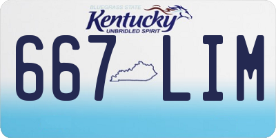KY license plate 667LIM