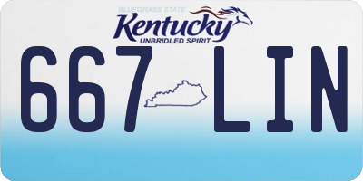 KY license plate 667LIN