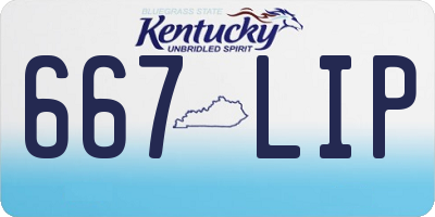 KY license plate 667LIP