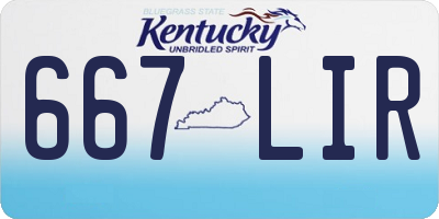 KY license plate 667LIR