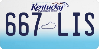 KY license plate 667LIS