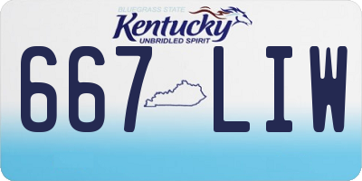 KY license plate 667LIW