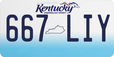 KY license plate 667LIY