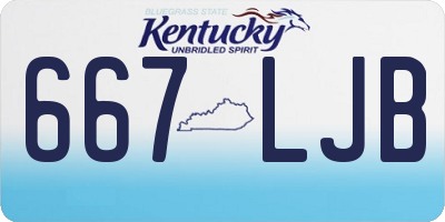 KY license plate 667LJB