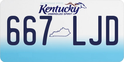 KY license plate 667LJD