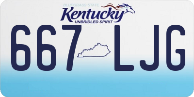 KY license plate 667LJG
