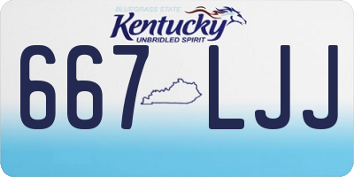 KY license plate 667LJJ