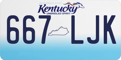 KY license plate 667LJK