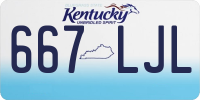 KY license plate 667LJL