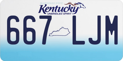 KY license plate 667LJM