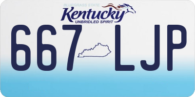 KY license plate 667LJP