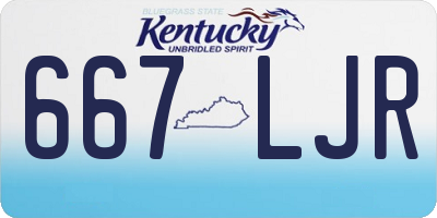 KY license plate 667LJR
