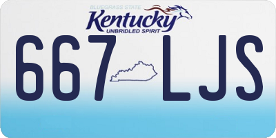 KY license plate 667LJS