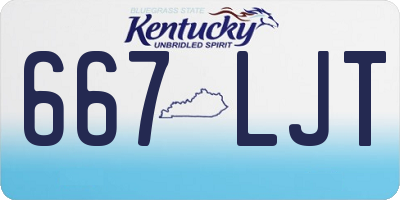 KY license plate 667LJT