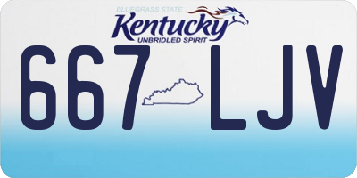 KY license plate 667LJV
