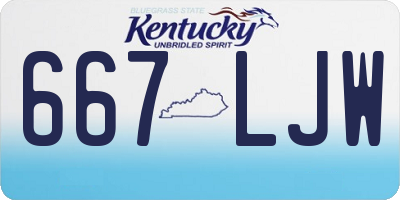 KY license plate 667LJW