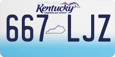 KY license plate 667LJZ