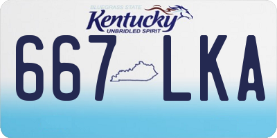 KY license plate 667LKA