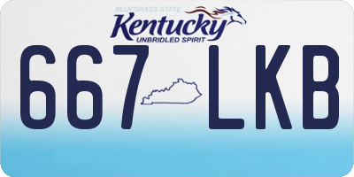 KY license plate 667LKB