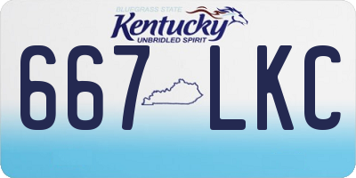 KY license plate 667LKC