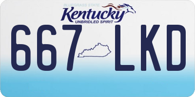 KY license plate 667LKD