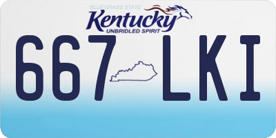 KY license plate 667LKI