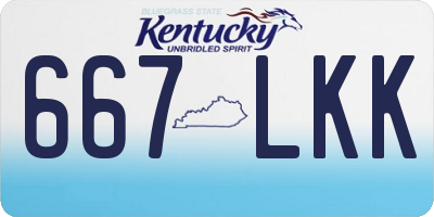 KY license plate 667LKK