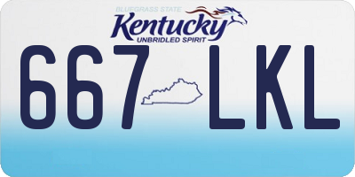 KY license plate 667LKL