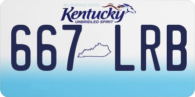 KY license plate 667LRB