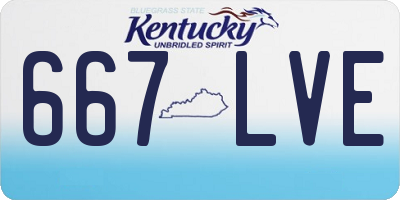 KY license plate 667LVE