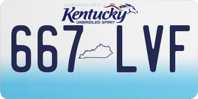 KY license plate 667LVF