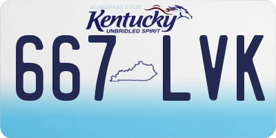 KY license plate 667LVK