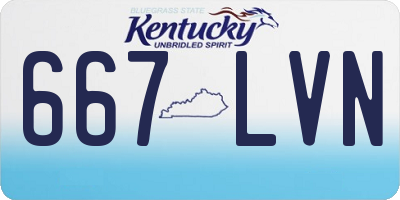 KY license plate 667LVN